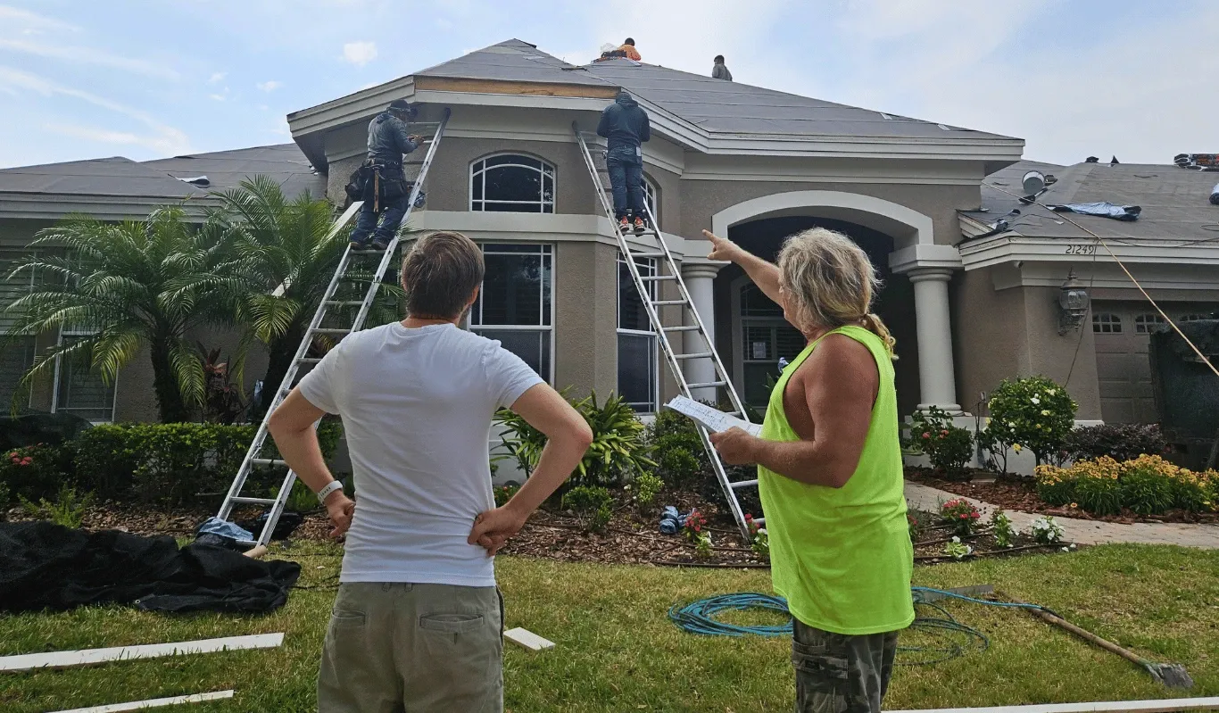 Roof replacement in Tampa by Charlie’s Roofing using high-quality shingles